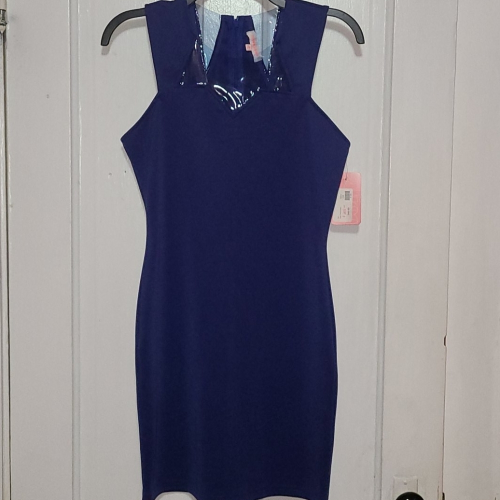 Blue bodycon dress